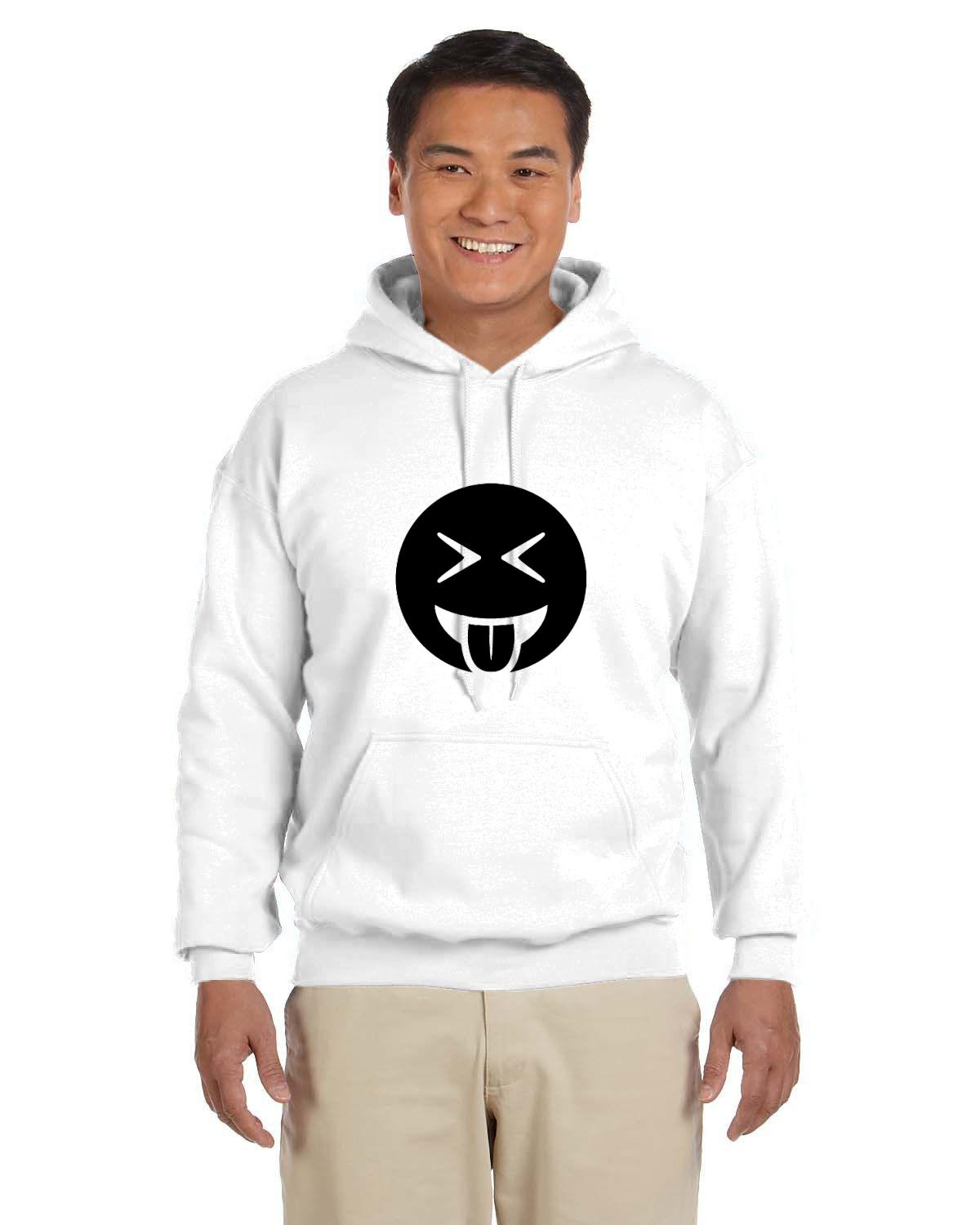 Adult Tongue Out Laughing 50/50 Hoodie