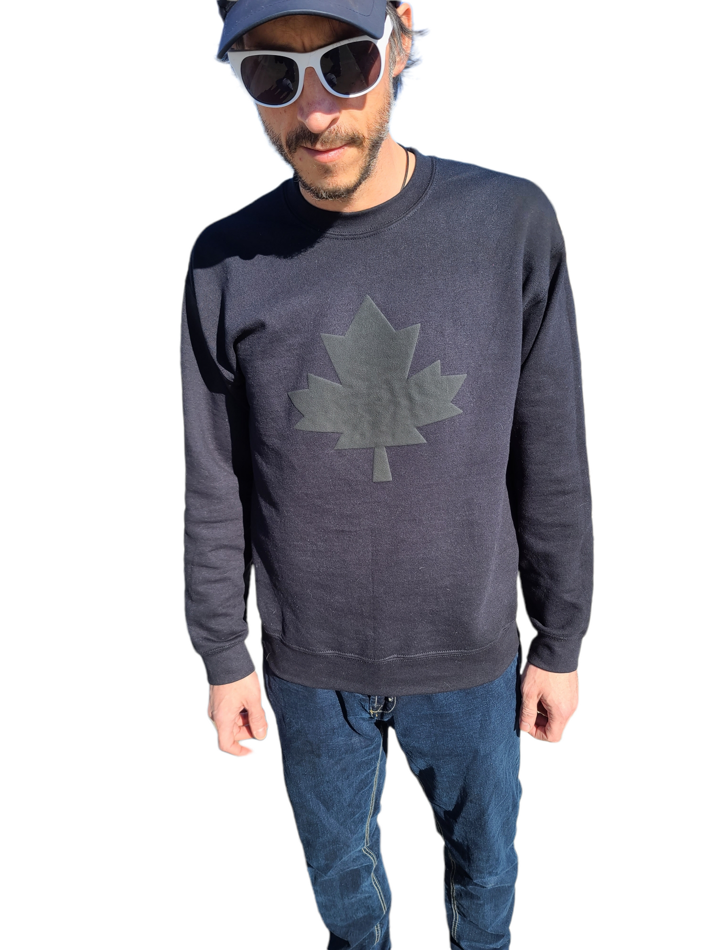 Maple Leaf Canada Black Sweater